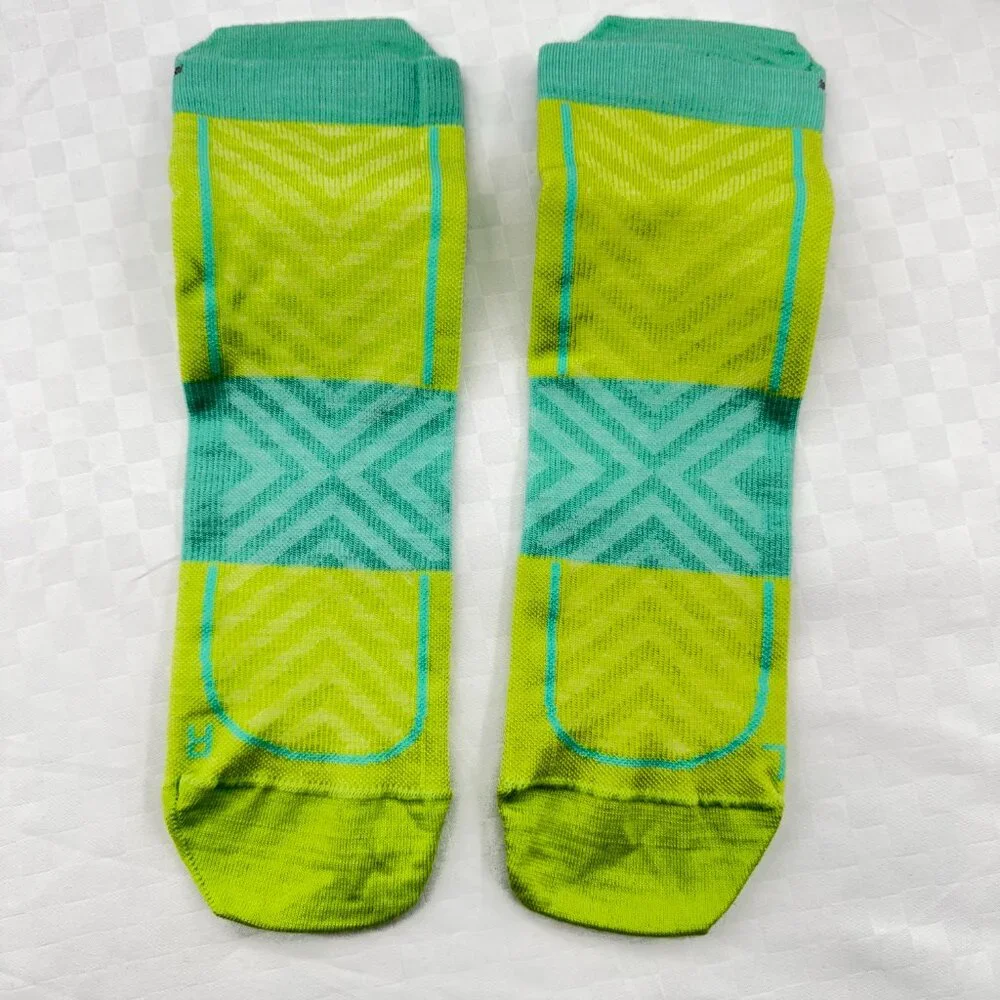 New! Men's Merino Blend Run+ Ultralight Micro Socks in Hyper/Aura